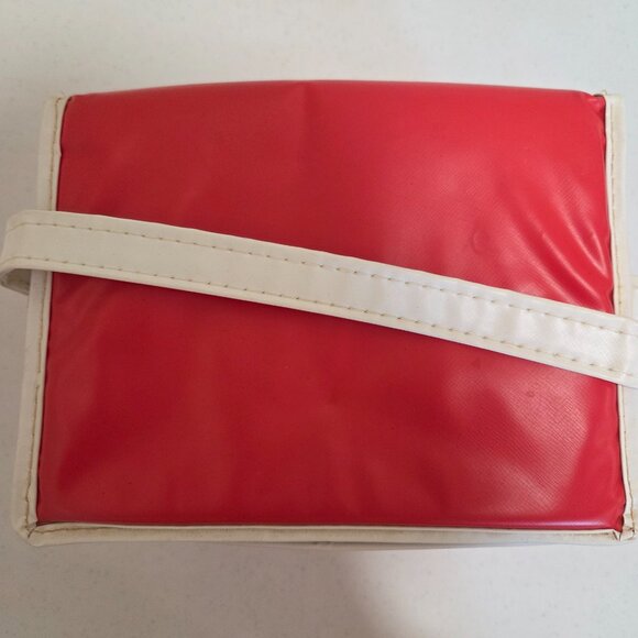 Coca Cola Vintage Lunch Bag Zippered Red Cooler Vinyl - Picture 5 of 14